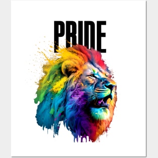 LGBTQ+ Gay Pride Month: Proud Lion Posters and Art